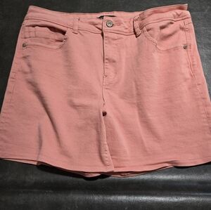 Women's Sz 16 Stretch Coral Denim Shorts
